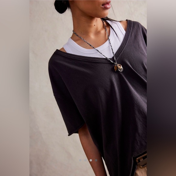 NWT Free People We Th Free Nina V-Neck Tee - Picture 4 of 6